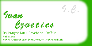 ivan czvetics business card
